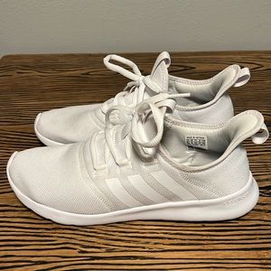 Adidas Women’s Cloudfoam Pure 2.0 Triple White Running Shoes Sneakers Size 9.5